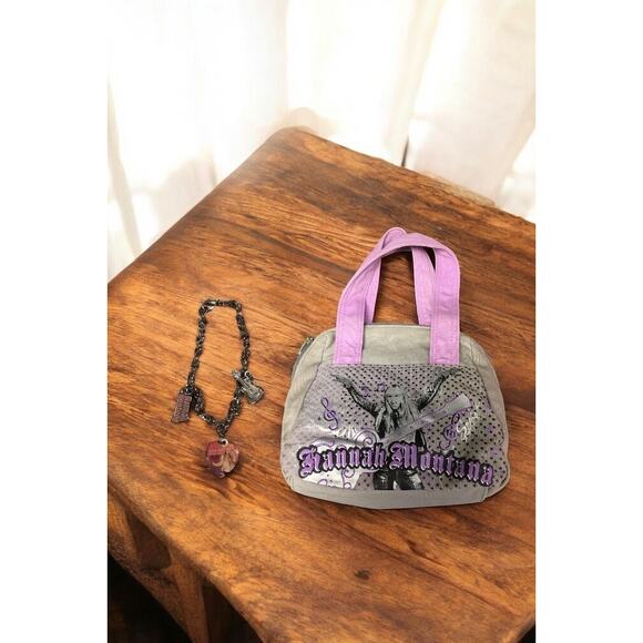 Bundle Vintage Disney Channel Hannah Montana’s Charm Bracelet and Handbag - Picture 1 of 6